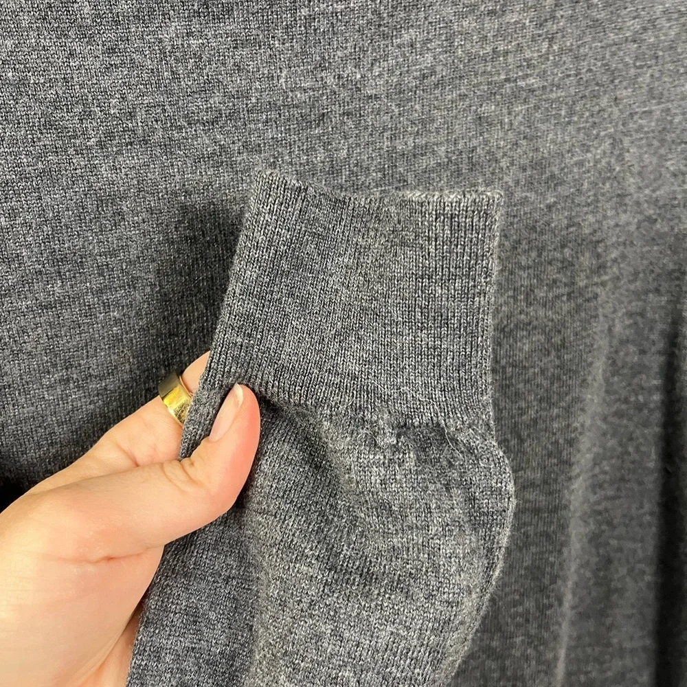 Hickey Golf Men's 100% Merino Wool Gray Pullover Crew Neck Sweater- Size‎ Medium - Picture 5 of 5